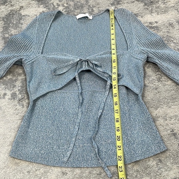 New Jonathan Simkhai Alexia Sweetheart Pullover Stretch Sweater Cut Out Sz XL - Picture 9 of 14